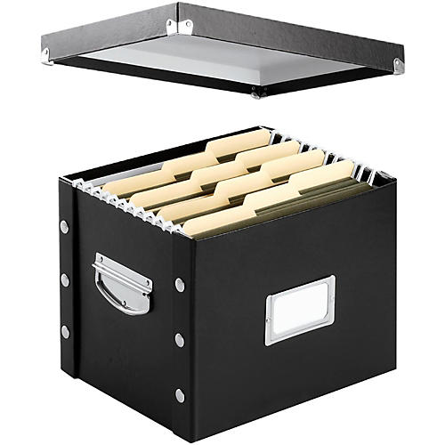 Vaultz Snap-N-Store Letter File Box Black