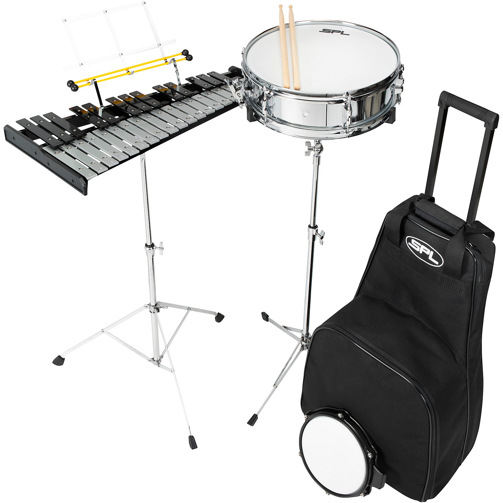 Open Box Sound Percussion Labs Snare and Bell Kit with Rolling Bag 14 x