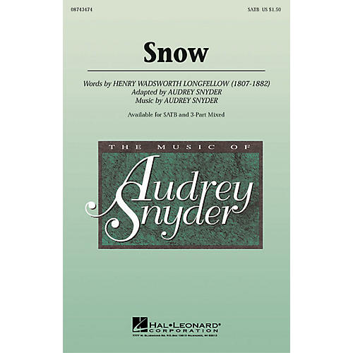 Hal Leonard Snow SATB composed by Audrey Snyder
