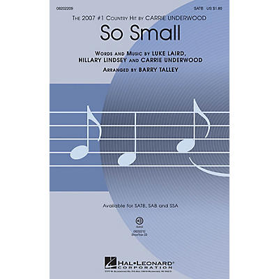 Hal Leonard So Small ShowTrax CD by Carrie Underwood Arranged by Barry Talley