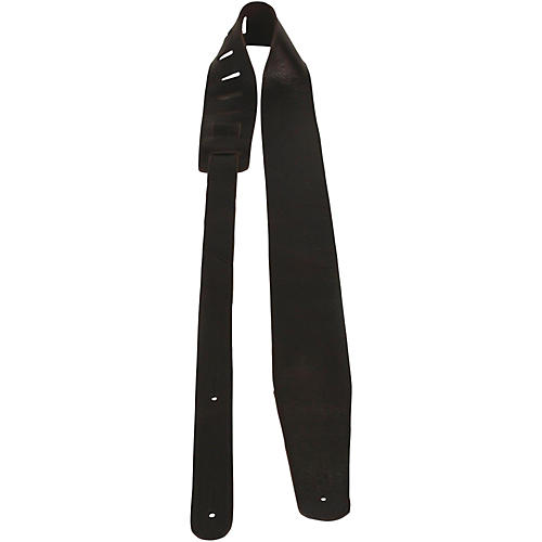 Perri's Soft Italian Leather Guitar Strap Carbon Black 2.5 in.