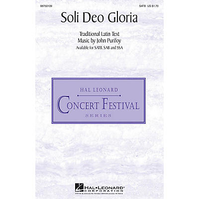 Hal Leonard Soli Deo Gloria SSA Composed by John Purifoy