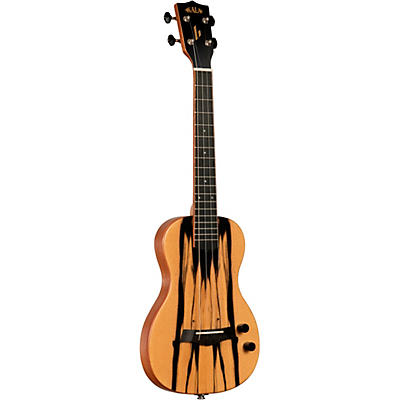 Kala Solid Body White Ebony Tenor Acoustic-Electric Ukulele