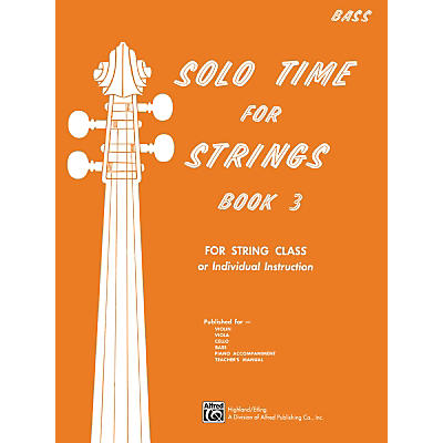 Alfred Solo Time for Strings Book 3 Bass