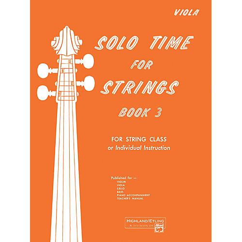 Alfred Solo Time for Strings Book 3 Viola