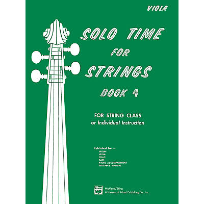Alfred Solo Time for Strings Book 4 Viola