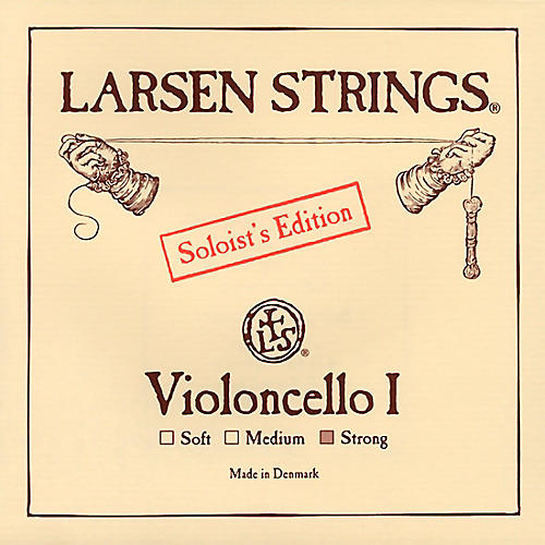 Larsen Strings Soloist Edition Cello A String 4/4 Size, Heavy Steel, Ball End