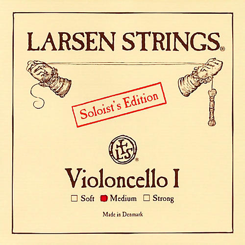 Larsen Strings Soloist Edition Cello A String 4/4 Size, Medium Steel, Ball End