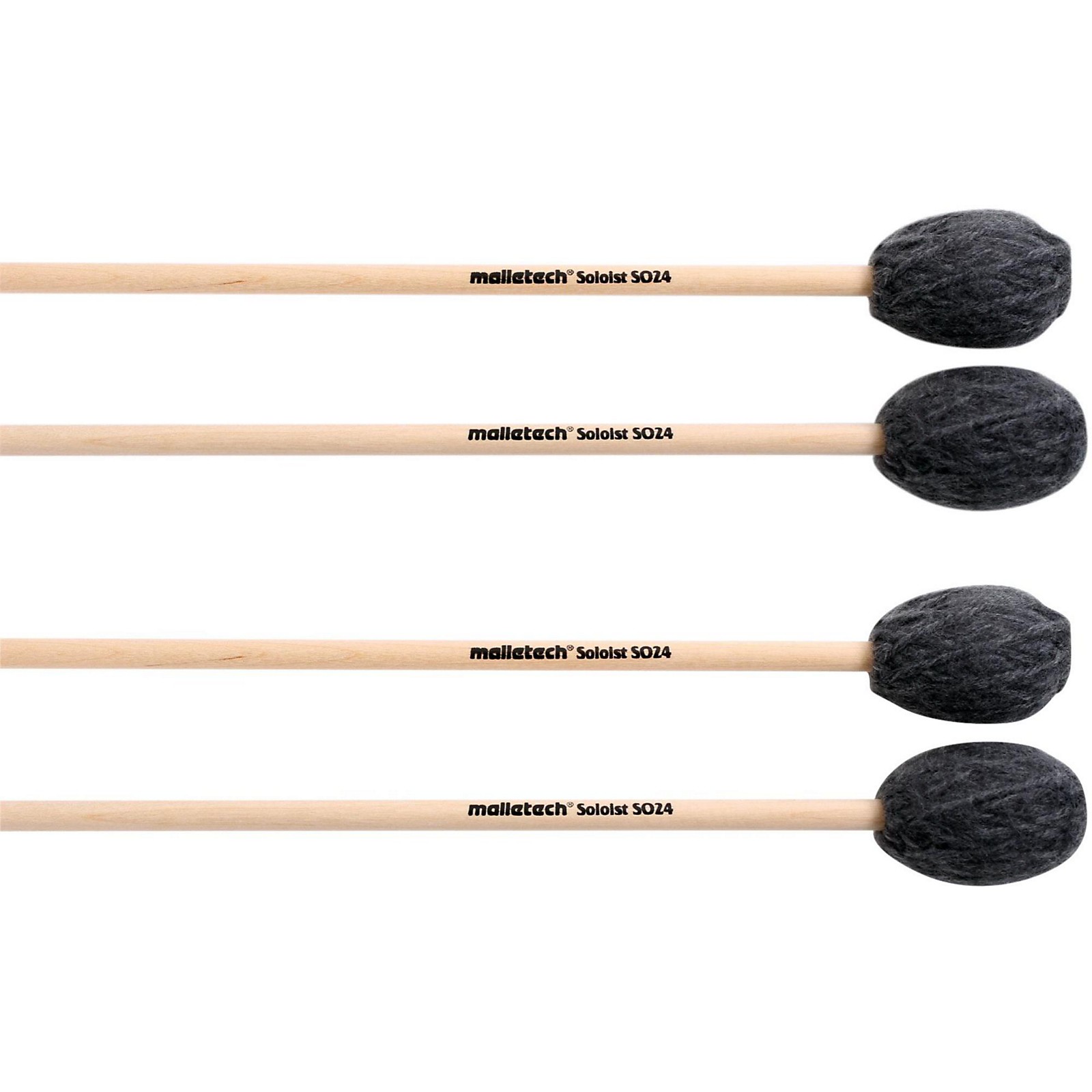 Malletech Soloist Marimba Mallets Set of 4 (2 Matched Pairs) Hard