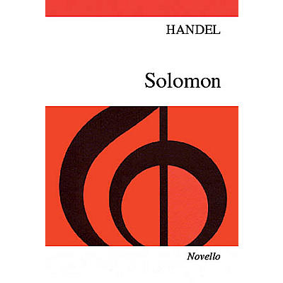 Novello Solomon (Vocal Score) SATB Composed by George Frideric Handel