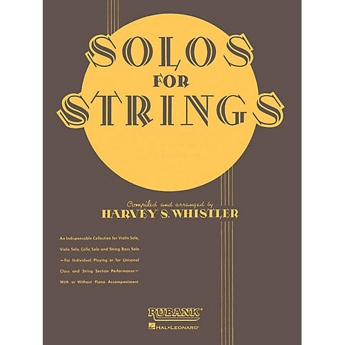 Rubank Publications Solos For Strings - String Bass Solo (1st And 2nd Positions) Rubank Solo Collection by Harvey S. Whistler