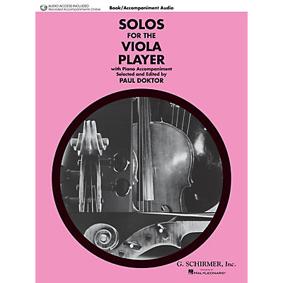 G. Schirmer Solos for the Viola Player String Solo Series Softcover with CD Composed by Various Edited by Paul Doktor