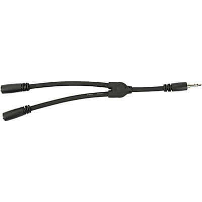 Pig Hog Solutions - 6" Y Cable, Stereo 3.5MM(M)-Dual 3.5mm (F)