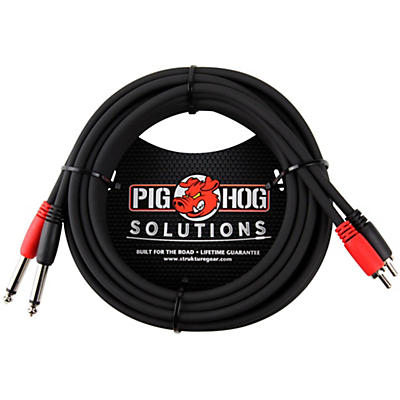 Pig Hog Solutions Dual Cable RCA to 1/4"