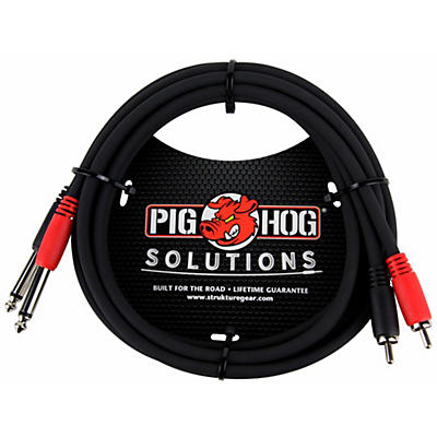 Pig Hog Solutions Dual Cable RCA to 1/4"