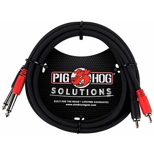 Pig Hog Solutions Dual Cable RCA to 1/4