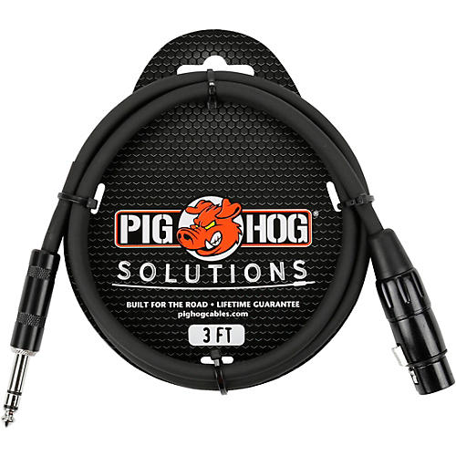 Pig Hog Solutions TRS(M) to XLR(F) Balanced Adapter Cable 3 ft.