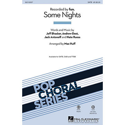 Hal Leonard Some Nights (SATB) SATB by fun. arranged by Mac Huff