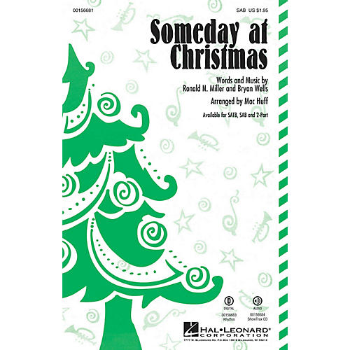 Hal Leonard Someday at Christmas SAB by Stevie Wonder arranged by Mac Huff