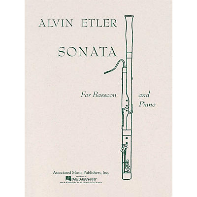 Associated Sonata (Bassoon with Piano Accompaniment) Woodwind Solo Series by Alvin Etler