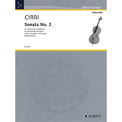 Schott Sonata No. 2 in G Major Schott Softcover Composed by Giovanni Battista Cirri Edited by Rainer Mohrs