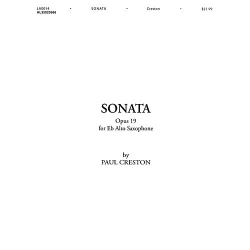 Shawnee Press Sonata, Op. 19 (for E-Flat Alto Saxophone) Shawnee Press Series Book