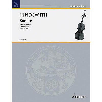 Schott Sonata, Op. 25, No. 1 (1922) (for Solo Viola) Schott Series