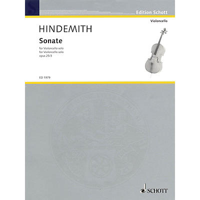 Schott Sonata, Op. 25, No. 3 (1922) (for Solo Violoncello) Schott Series