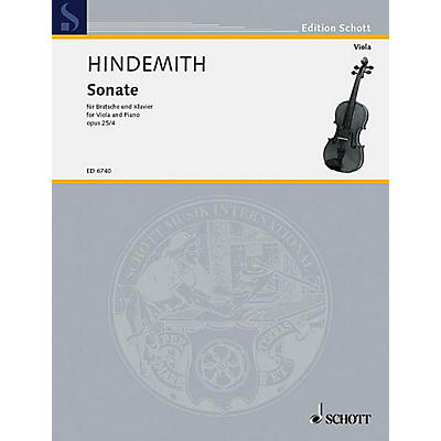 Schott Sonata, Op. 25, No. 4 (1922) (Viola and Piano) Schott Series