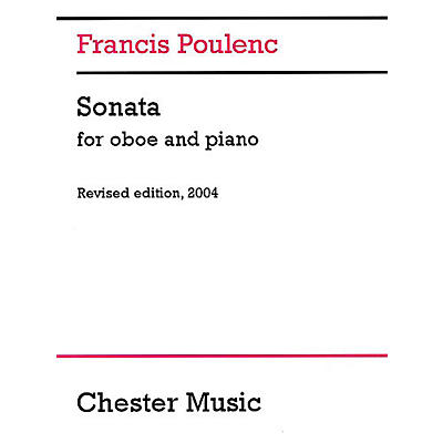 CHESTER MUSIC Sonata for Oboe and Piano (Revised edition, 2004) Music Sales America Series Book