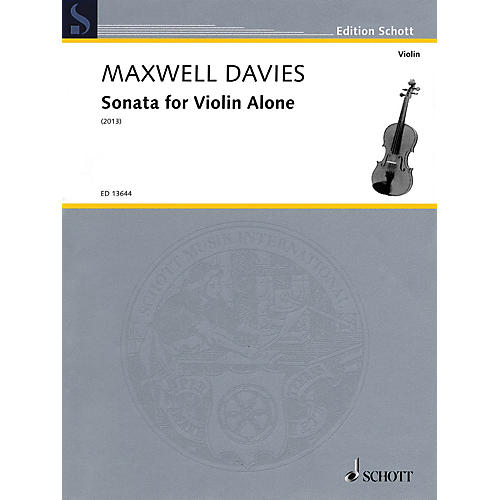 Schott Sonata for Violin Alone String Solo Series Softcover