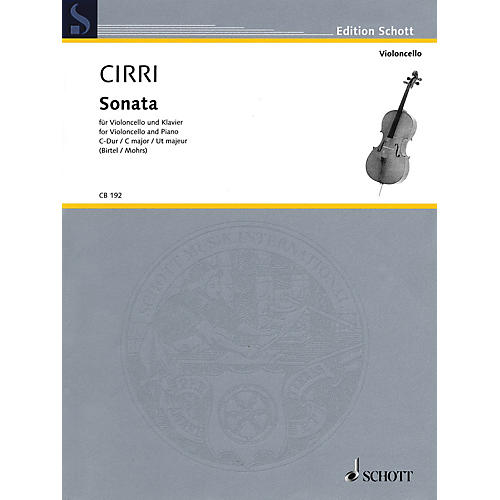 Schott Sonata in C Major (Violoncello and Piano) String Series Softcover