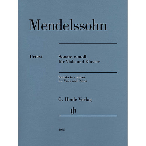 G. Henle Verlag Sonata in C Minor Henle Music Composed by Mendelssohn Bartholdy Edited by Ernst Herttrich