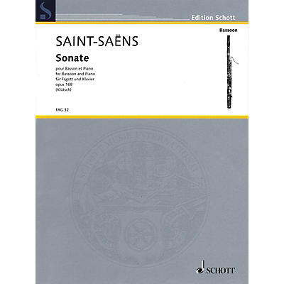 Schott Sonate, Op 168 (Bassoon and Piano) Woodwind Series Book