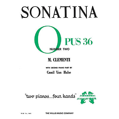 Willis Music Sonatina Op. 36, No. 2 (2 Pianos, 4 Hands/Mid-Inter Level) Willis Series by Muzio Clementi