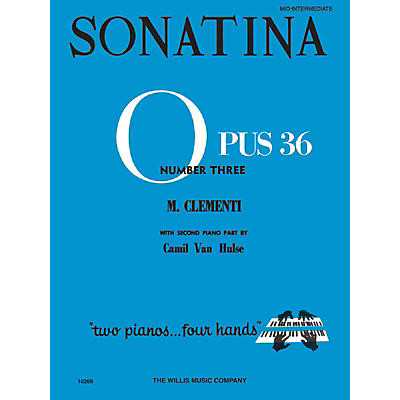 Willis Music Sonatina Op. 36, No. 3 (2 Pianos, 4 Hands/Mid-Inter Level) Willis Series by Muzio Clementi