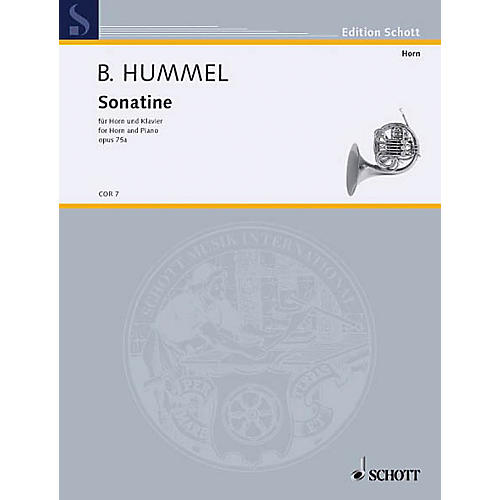 Sonatina Op. 75A (Horn and Piano) Schott Series