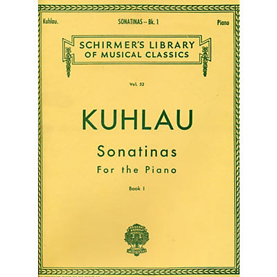 G. Schirmer Sonatinas for The Piano Book 1 By Kuhlau