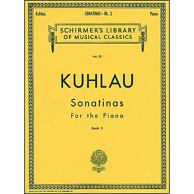 G. Schirmer Sonatinas for The Piano Book 2 By Kuhlau