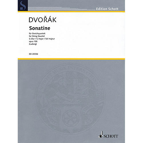 Schott Music Sonatine (String Quartet Score and Parts) String Series Composed by Antonín Dvorák