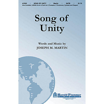 Shawnee Press Song of Unity SATB composed by Joseph M. Martin