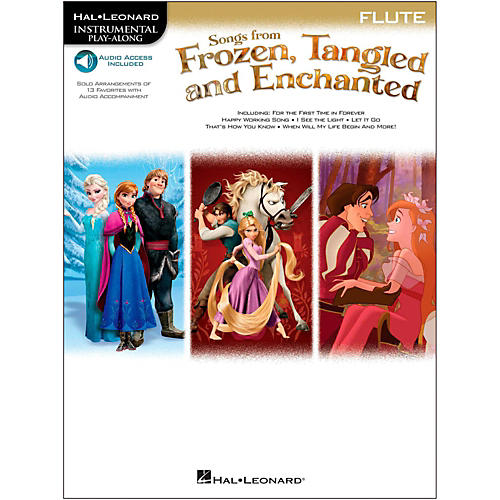 Songs From Frozen, Tangled And Enchanted For Flute - Instrumental Play-Along Book/Online Audio