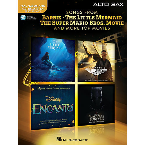 Hal Leonard Songs from Barbie, The Little Mermaid, The Super Mario Bros. Movie, and More Top Movies for Alto Sax Instrumental Play-Along Book/Audio Online