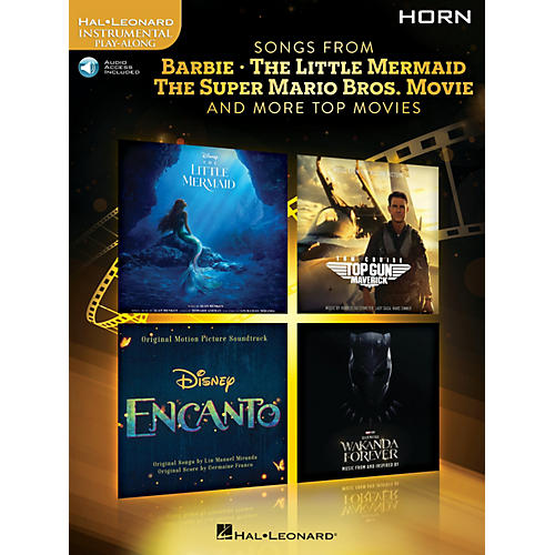 Hal Leonard Songs from Barbie, The Little Mermaid, The Super Mario Bros. Movie, and More Top Movies for Horn Instrumental Play-Along Book/Audio Online