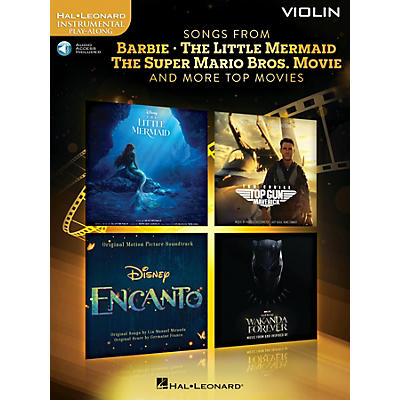 Hal Leonard Songs from Barbie, The Little Mermaid, The Super Mario Bros. Movie, and More Top Movies for Violin Instrumental Play-Along Book/Audio Online