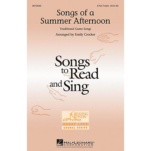 Hal Leonard Songs of a Summer Afternoon 3 Part Treble arranged by Emily Crocker