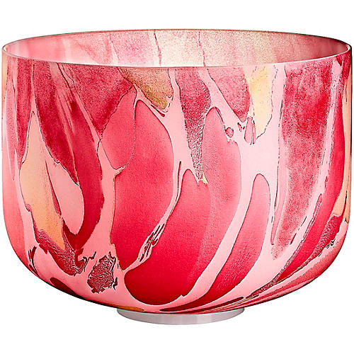 MEINL Sonic Energy 10in. Marble Crystal Singing Bowl, C4, 432 Hz, Root Chakra Red