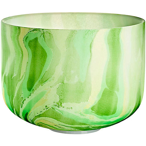 MEINL Sonic Energy 10in. Marble Crystal Singing Bowl, F4, 432 Hz, Heart Chakra Green