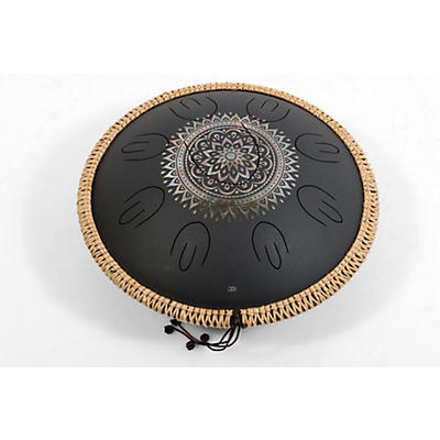 MEINL Sonic Energy 16" Engraved Octave Steel Tongue Drum, Black