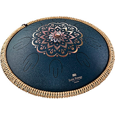 MEINL Sonic Energy 16" Engraved Octave Steel Tongue Drum, Navy Blue